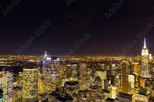 new york city night skyview  USA