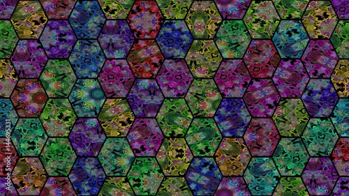 Mosaic kaleidoscopic vj seamless loop