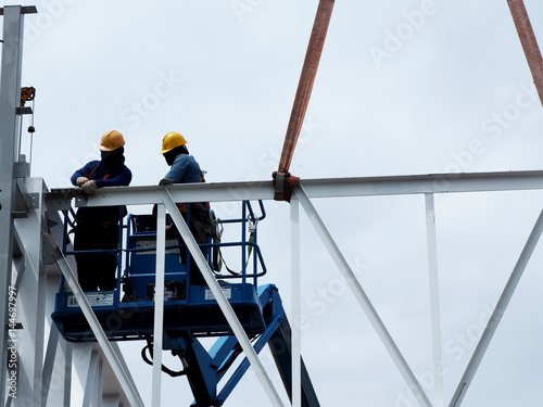 Man Working on the Working at height