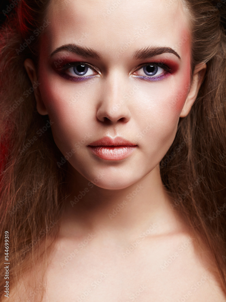 Colorful make up Beautiful Girl Colorful make up Beautiful Girl