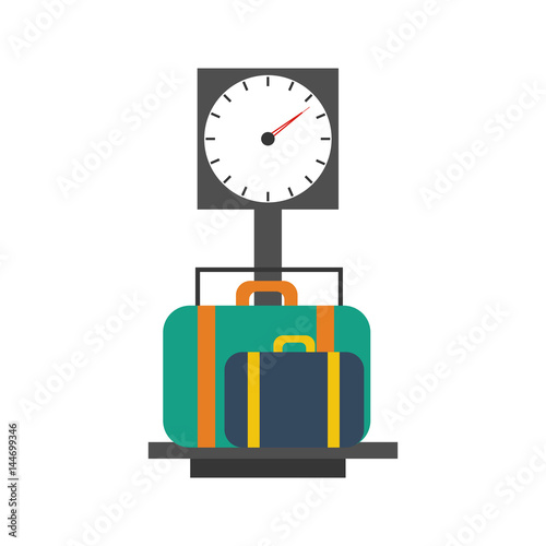 Baggage scales illustration