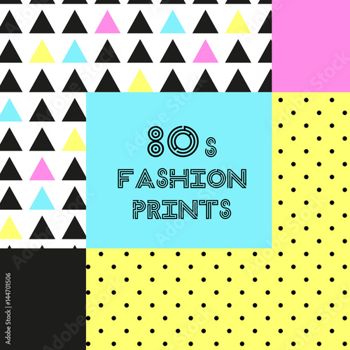 Trendy pattern in 80s style for your decoration