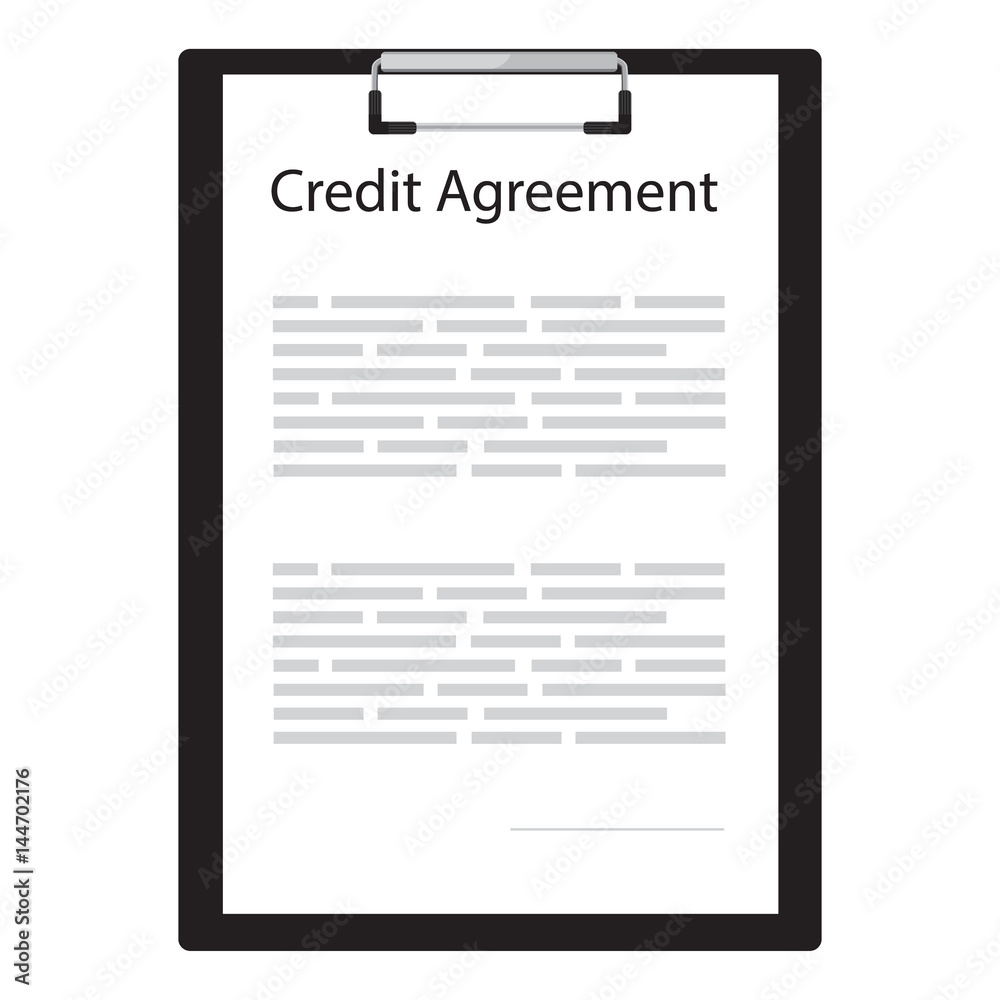 Credit contract concept Credit contract concept