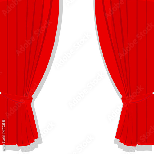 Red curtain vector