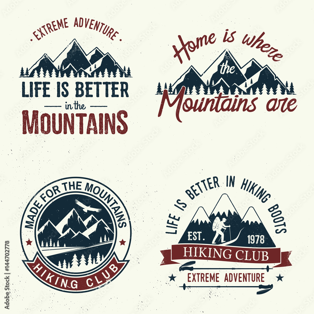 Obraz premium Set of extreme adventure badges.