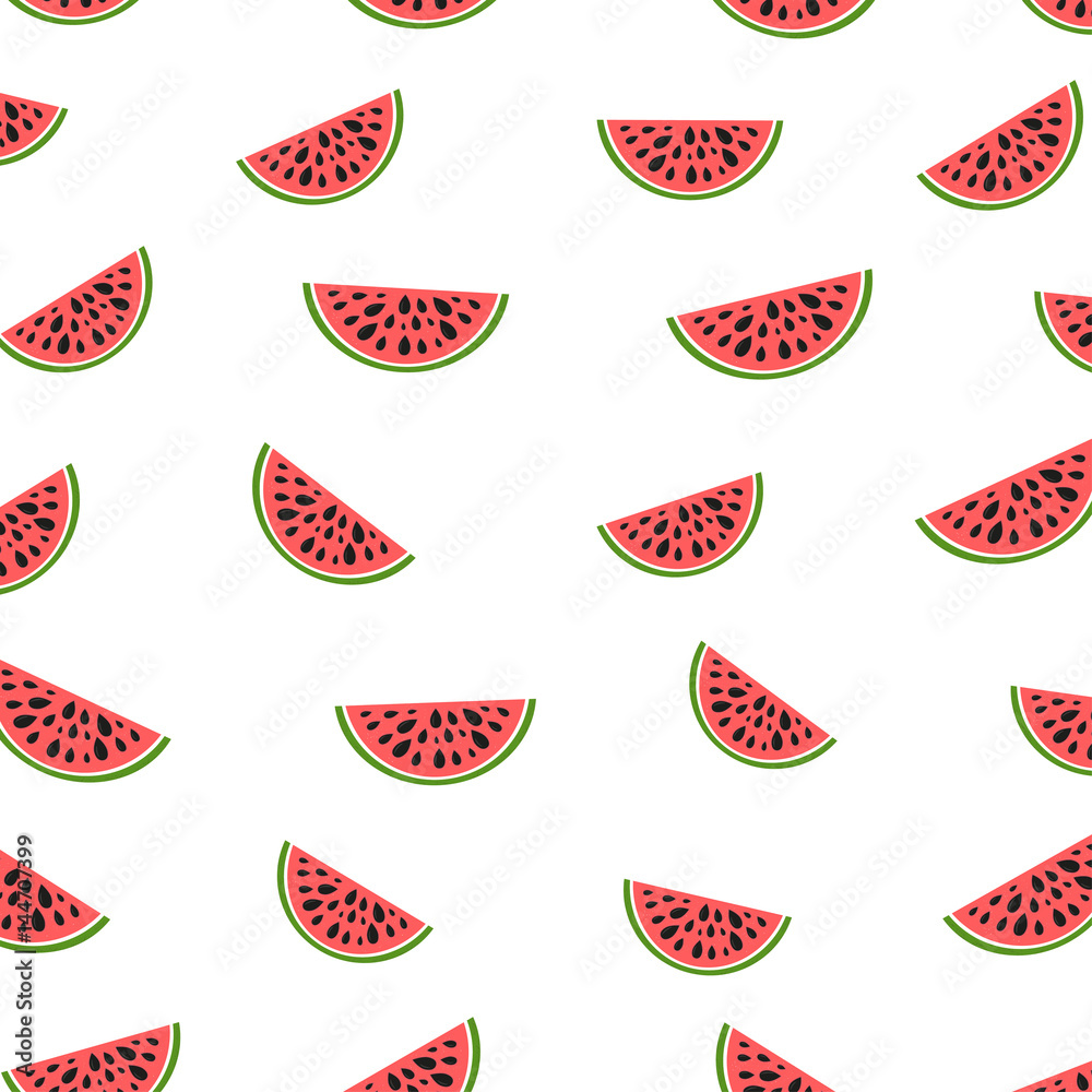 Seamless geometric background with watermelon slices. Seamless geometric background with watermelon slices.