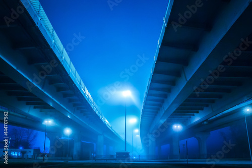 Urban highway. Evening traf...