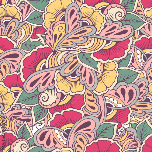 Pattern floral hand draw