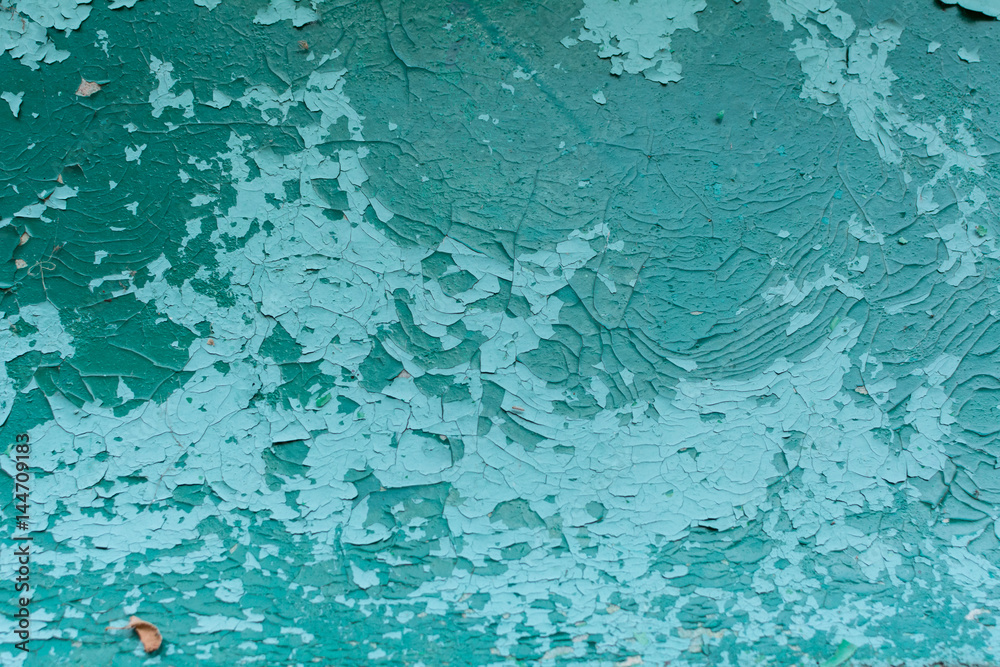 Old painted wall texture green color