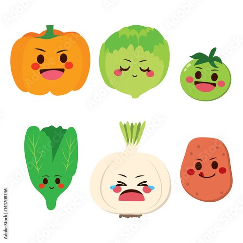 Cute group of happy healthy...