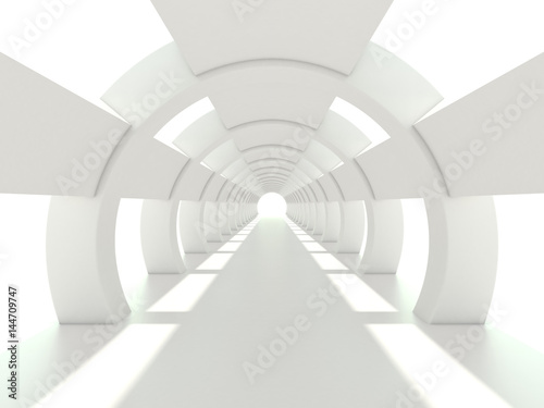 Bright white corridor or tunnel