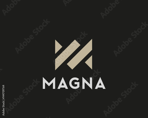 Abstract crown logo icon vector design. Chain handshake premium symbol. Royal partners logotype sign mark