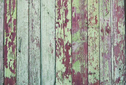Wood planks, green texture, wooden background, fence, green, vinous, dark-red