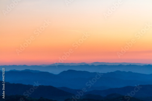 Mountain landscape sunset © MikeBiTa