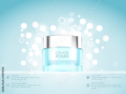 Cream jar skin care product package