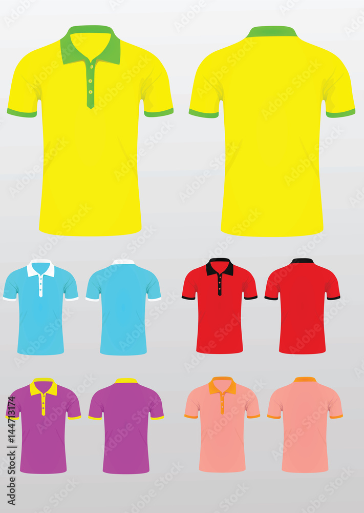 Naklejka premium Polo t shirt 2 color vector template