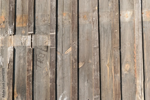 Old wooden planks with cracked