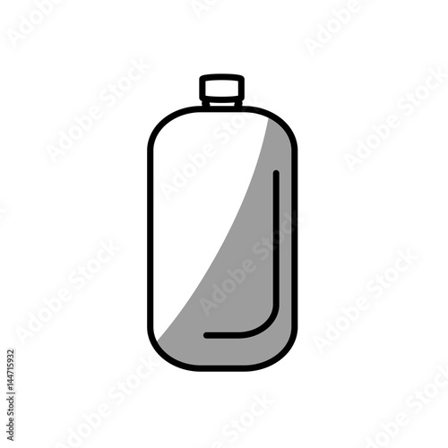 bottle water picnic shadow vector illustration eps 10