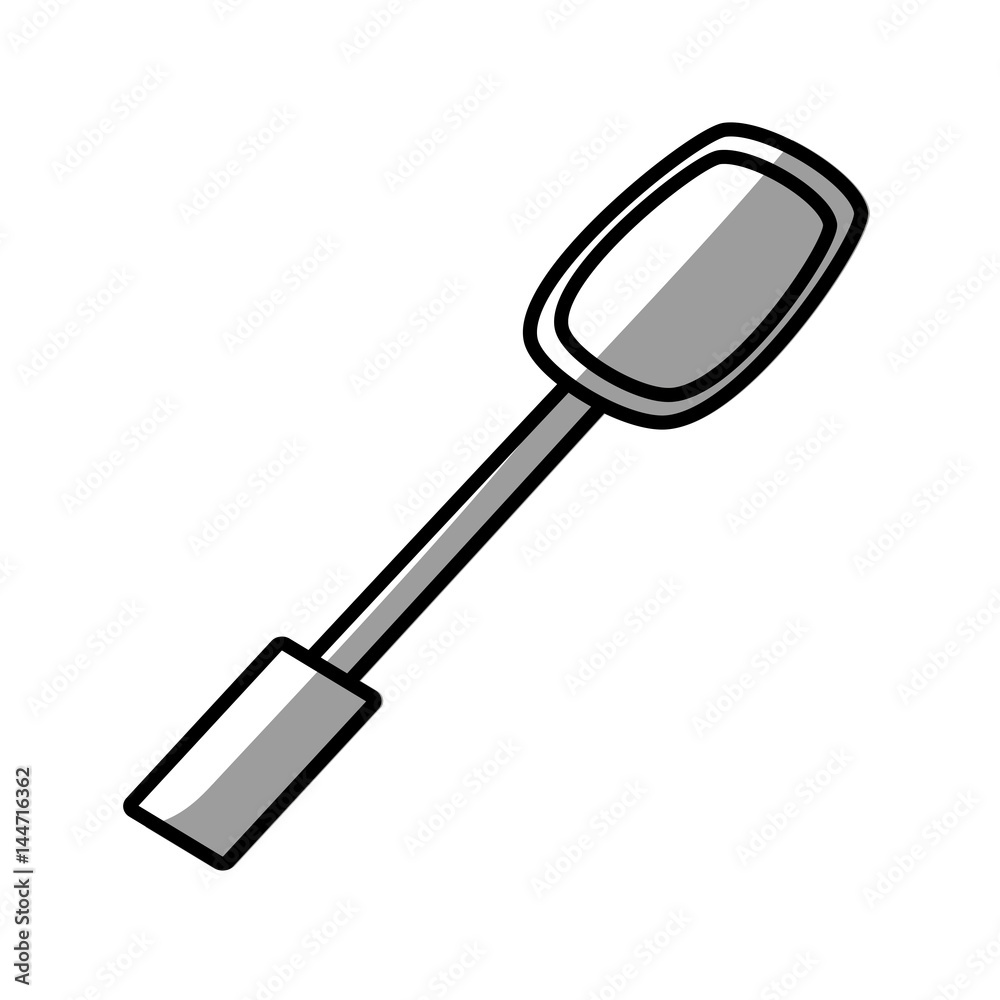 spoon utensil cook picnic shadow vector illustration eps 10