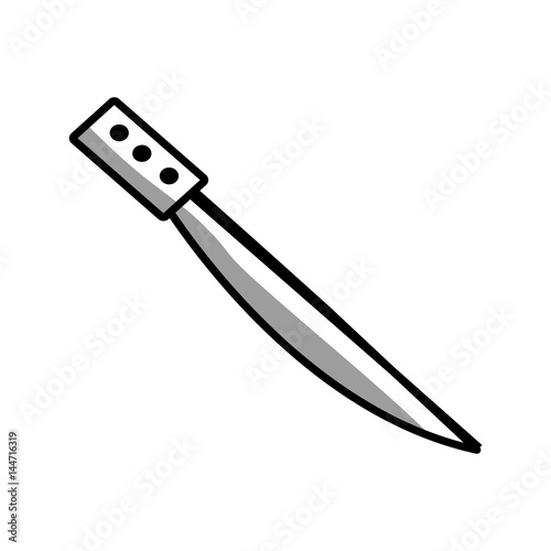 knife utensil picnic shadow vector illustration eps 10