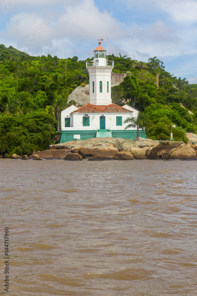 Itapua lighthouse in Guaiba lake