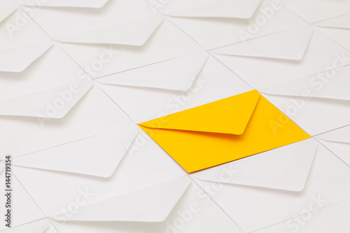 Different envelopes on the table