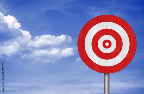 Bullseye - road sign illustration photo