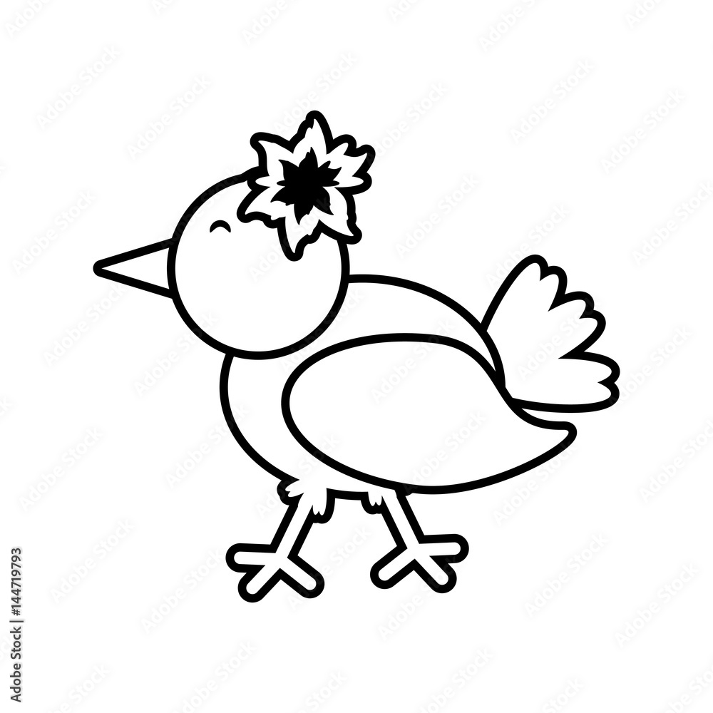 bird flower romance image outline vector illustration eps 10 bird flower romance image outline vector illustration eps 10