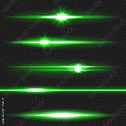 Green laser beams pack