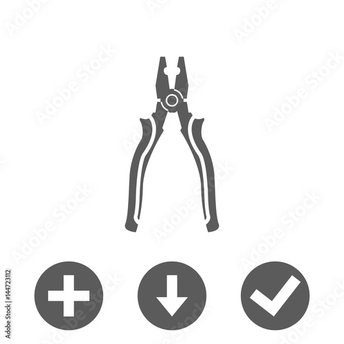 pliers icon stock vector illustration flat design