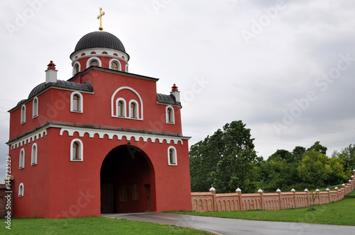 old monastery Krushedol  entrance gate. Voivodina, Srbia