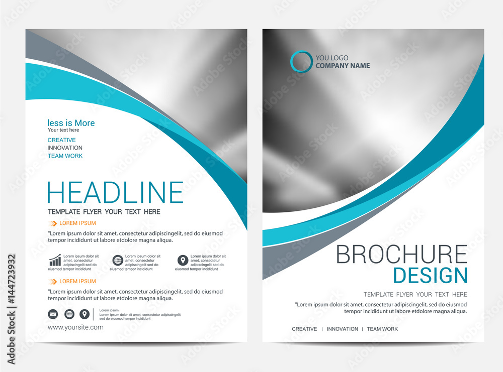 Fototapeta premium Brochure template flyer background for business design