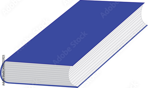The book cover is blue without inscriptions closeup