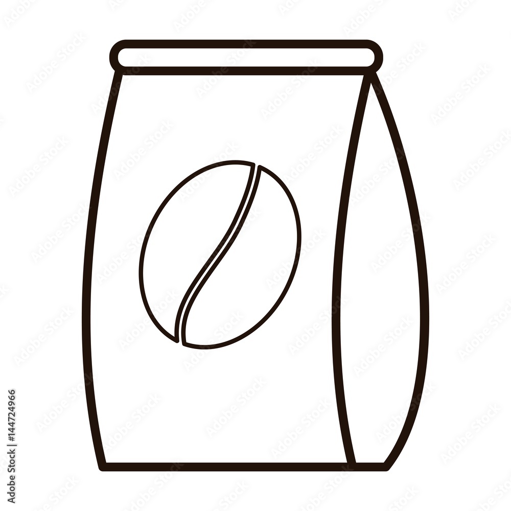 coffee bag icon over white background. vector illustration coffee bag icon over white background. vector illustration