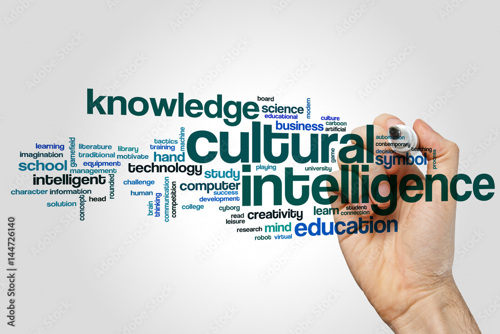 Cultural intelligence word cloud concept on grey background Cultural intelligence word cloud concept on grey background