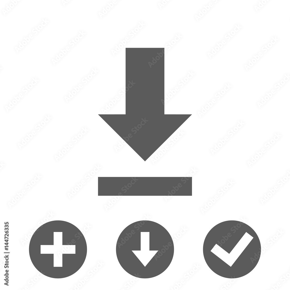 download icon stock vector illustration flat design download icon stock vector illustration flat design