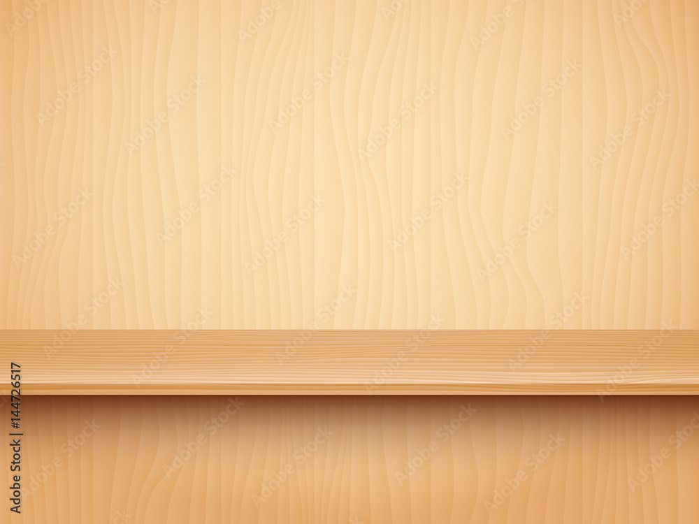 Fototapeta premium Empty Wooden Shelf