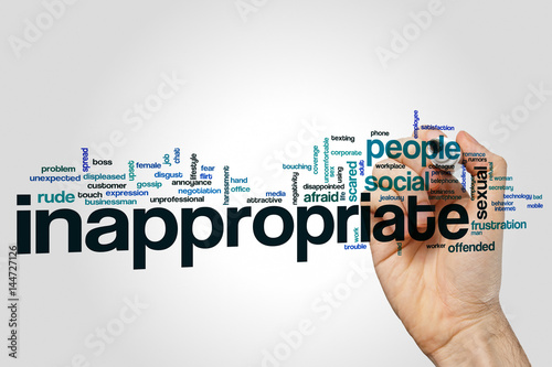 Fényképezés Inappropriate word cloud concept