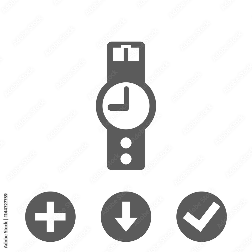 wristwatch icon stock vector illustration flat design wristwatch icon stock vector illustration flat design