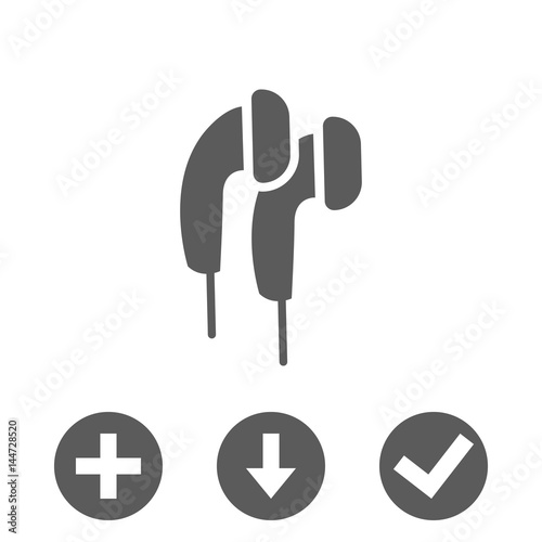 Headphones icon stock vector illustration flat design