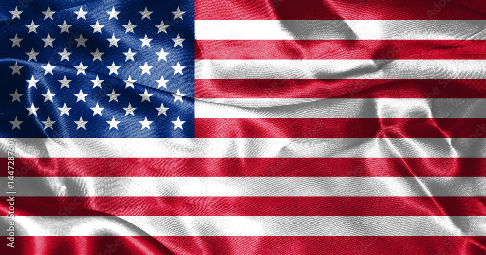 Naklejka premium United States of America Flag 3D illustration