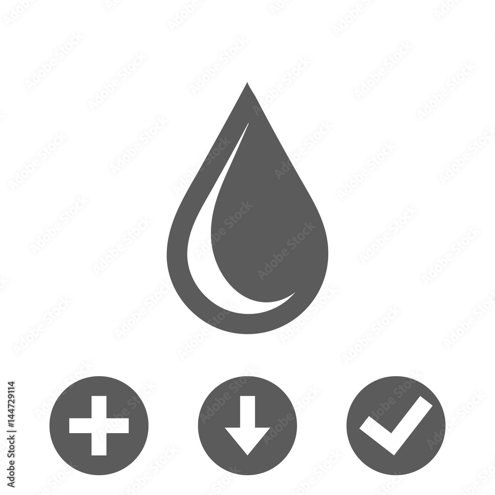 Drop icon, vector illustration. Flat design style Drop icon, vector illustration. Flat design style