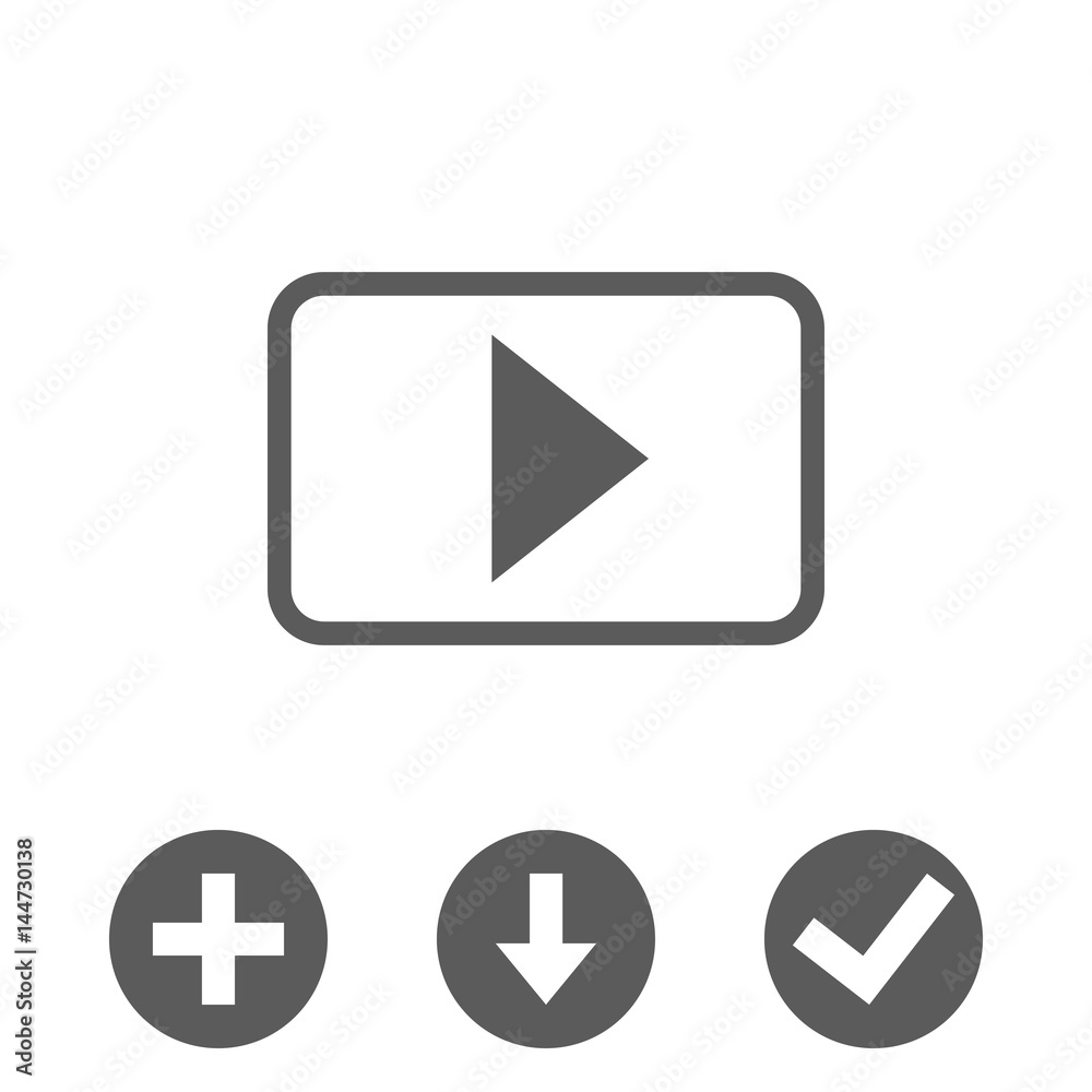 video icon stock vector illustration flat design video icon stock vector illustration flat design