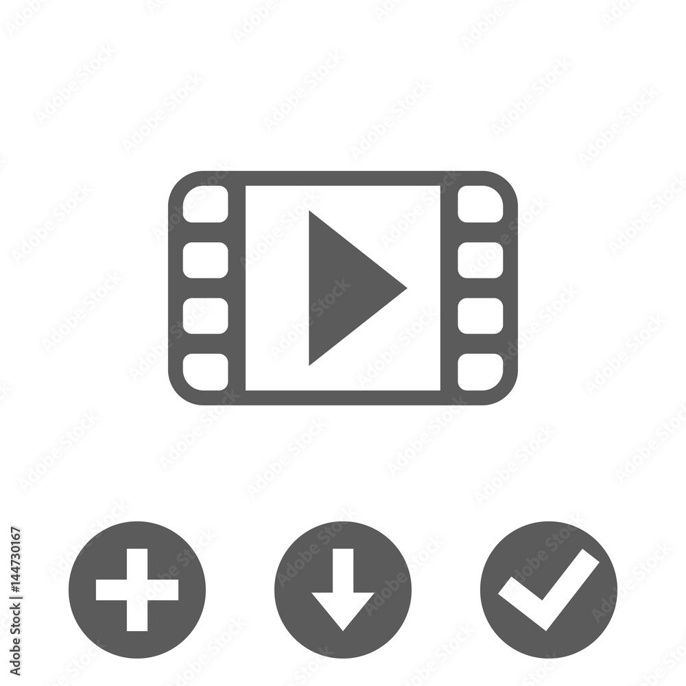 video icon stock vector illustration flat design video icon stock vector illustration flat design