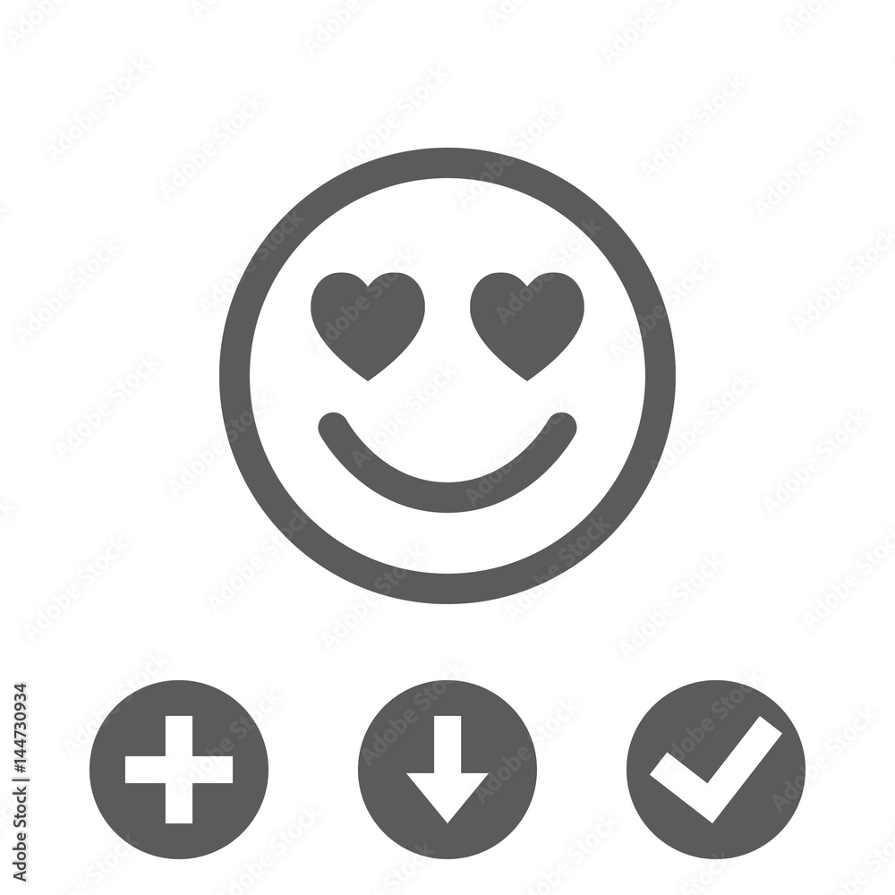 smile with hearts of love icon stock vector illustration flat design smile with hearts of love icon stock vector illustration flat design