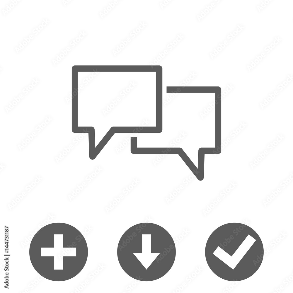 Speech Bubbles Icon. Chat pictogram icon stock vector illustration Speech Bubbles Icon. Chat pictogram icon stock vector illustration