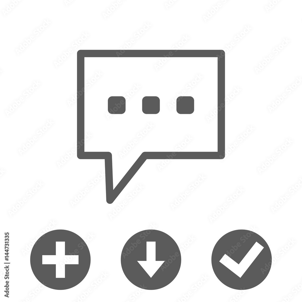 Speech Bubbles Icon. Chat pictogram icon stock vector illustration Speech Bubbles Icon. Chat pictogram icon stock vector illustration