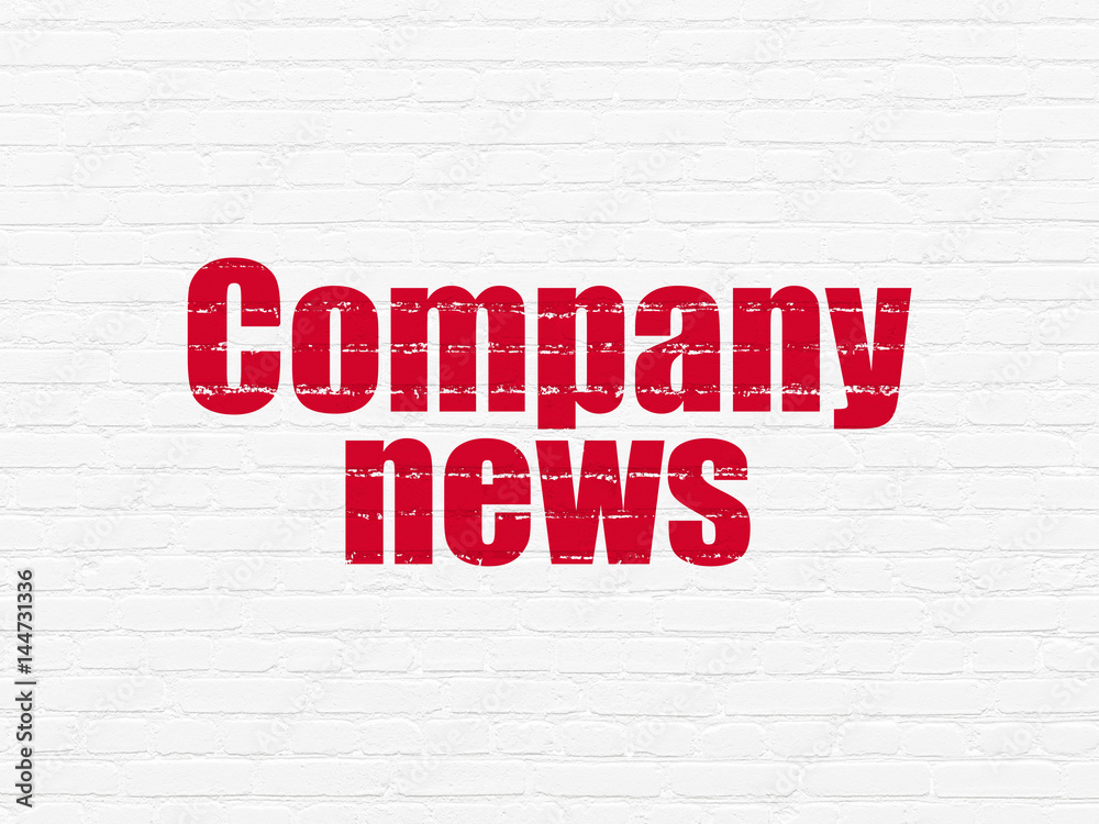 News concept: Company News on wall background