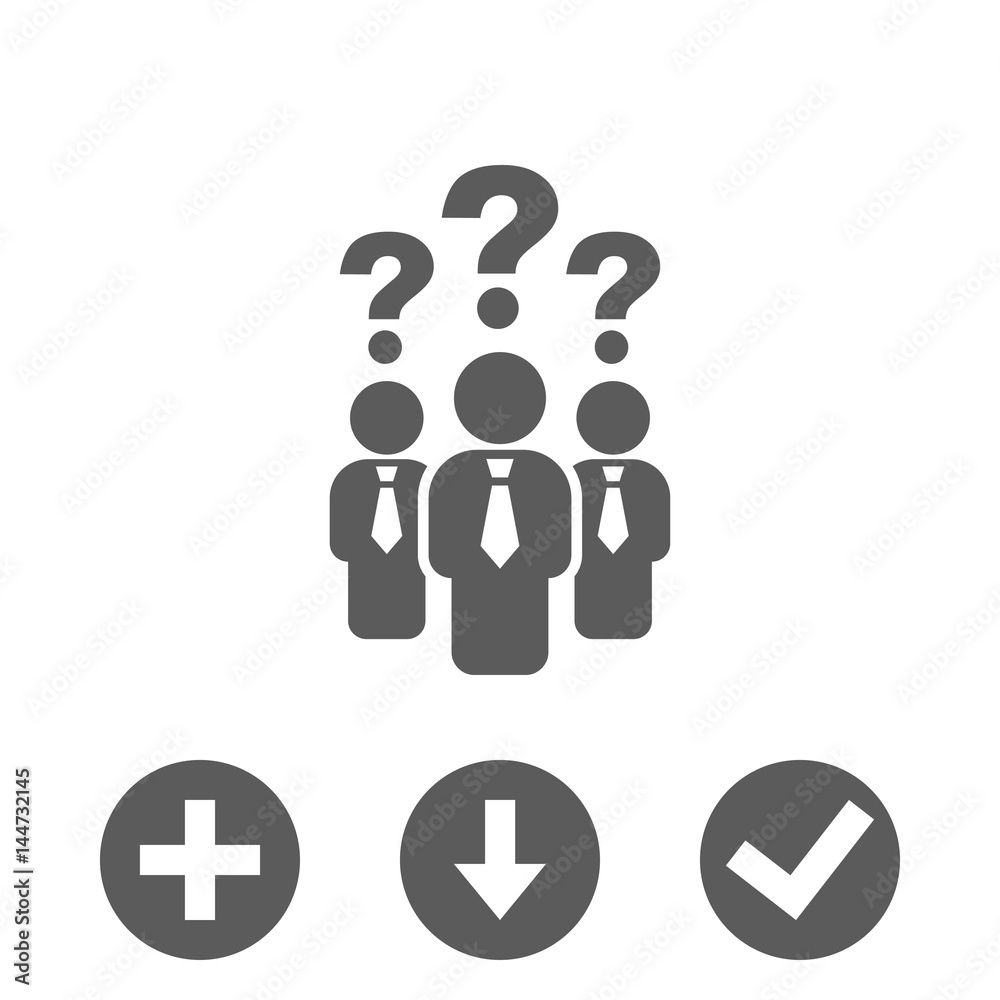 question mark over people icon stock vector illustration question mark over people icon stock vector illustration
