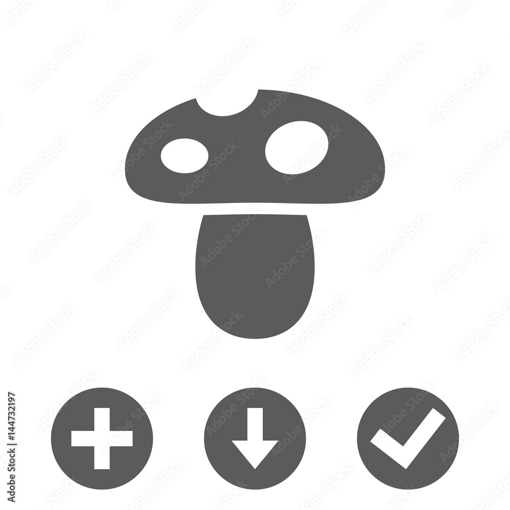 mushroom icon stock vector illustration flat design mushroom icon stock vector illustration flat design